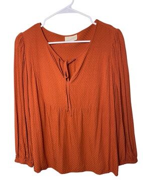 Universal Thread Burnt Orange Boho Blouse